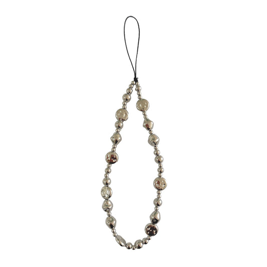 Silver Pearl Phone Strap